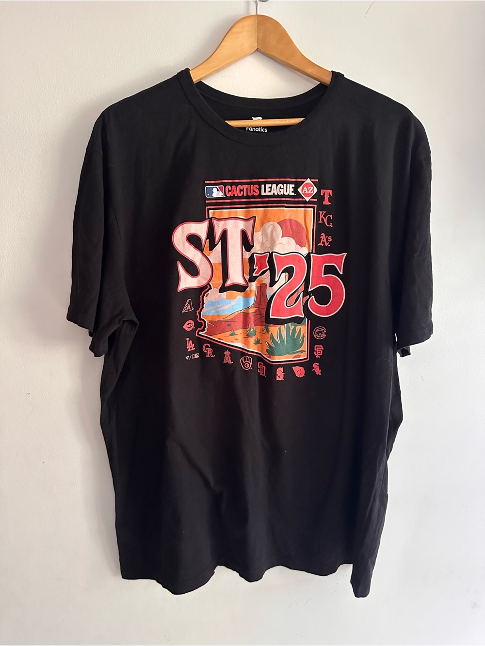 Fanatics MLB 2025 Spring Training Cactus League T Shirt Black XL